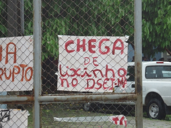 Protesto dos povos do Maranhão no DSEI do estado. Foto: Rosimeire Diniz/Cimi Regional Maranhão