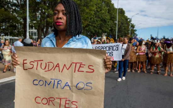Marcha dos estudantes indígenas e quilombolas em Brasília. Foto: Tiago Miotto/Cimi