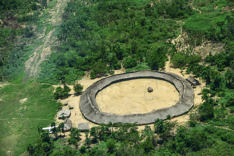 Vista aérea de aldeia dentro da Terra Indígena Yanomami. Foto: Leonardo Prado/MPF