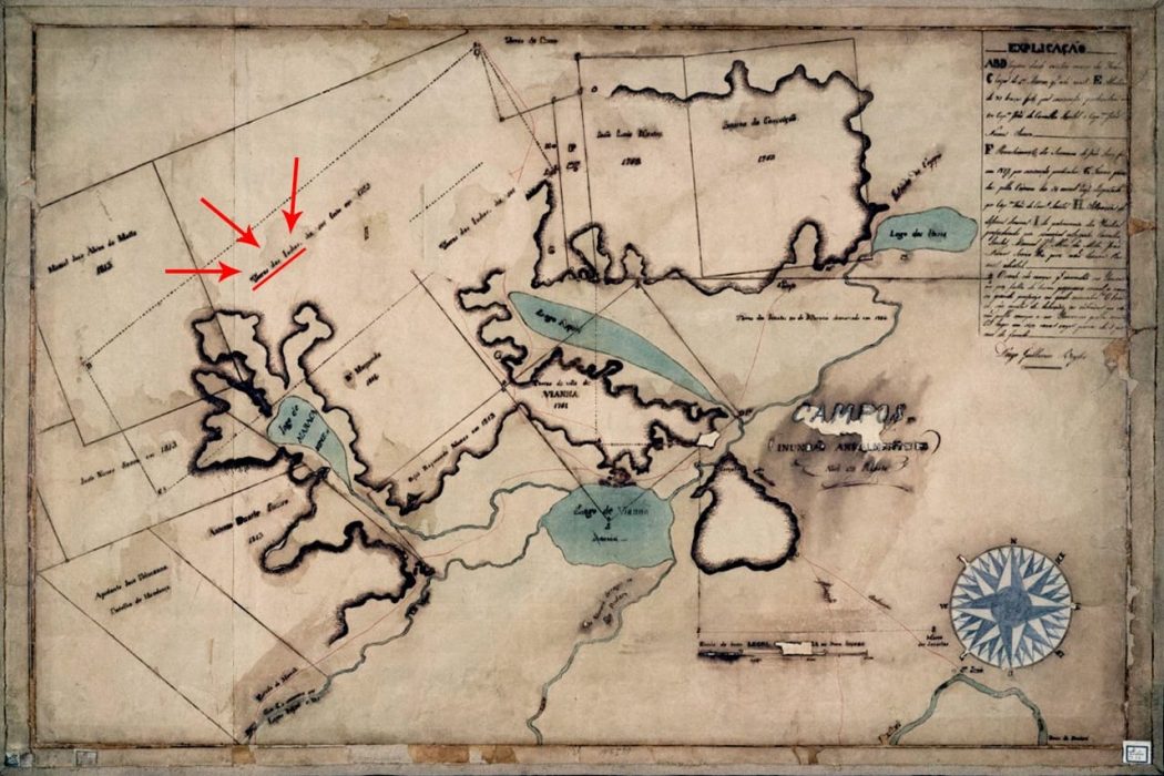 Mapa do século 18 identifica “Terra dos Índios” ainda em 1765 na região de Viana, Maranhão (no alto, à esquerda). Mapa: Domínio Público