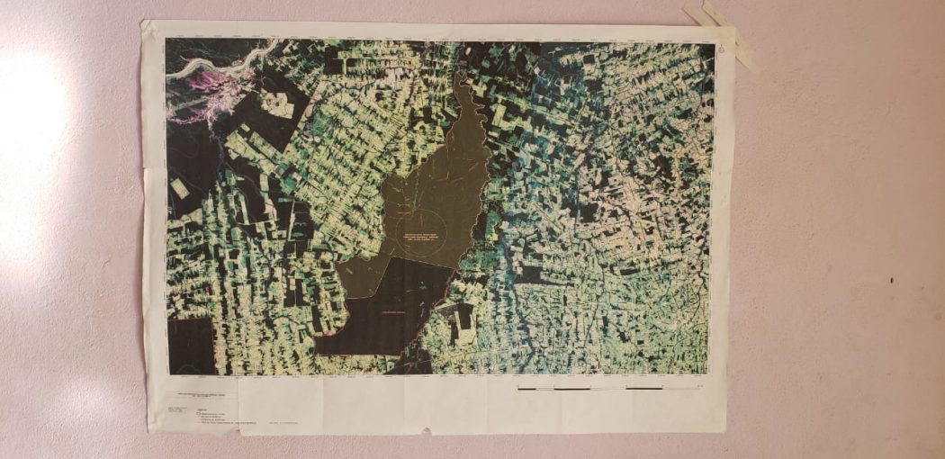 Mapa da TI Karipuna apreendido na empresa de georreferenciamento mostra o loteamento da área que pretendiam vender. Foto: Divulgação/Polícia Federal