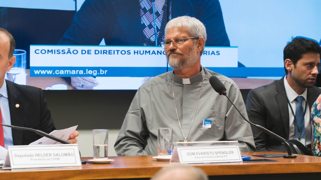 O bispo da Prelazia de Marajó (PA), dom Evaristo Spengler, participou da audiência. Foto: Assessoria de Comunicação da CNBB