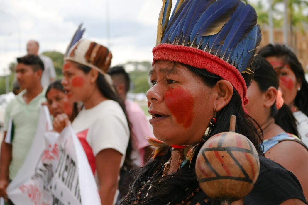 Manifestação indígenas em Brasília. Foto: Adi Spezia/Cimi
