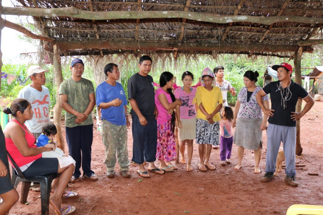 Ordem de despejo poderia afetar 12 famílias Avá-Guarani do tekoha Pyau. Foto: Osmarina Oliveira/Cimi Regional Sul