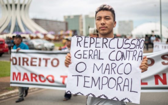 Os povos indígenas reafirmam sua posição contra o marco temporal. Foto: Tiago Miotto/Cimi