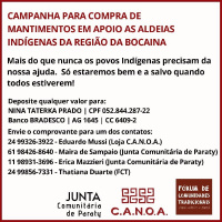 Doações para os Guarani da Bocaina