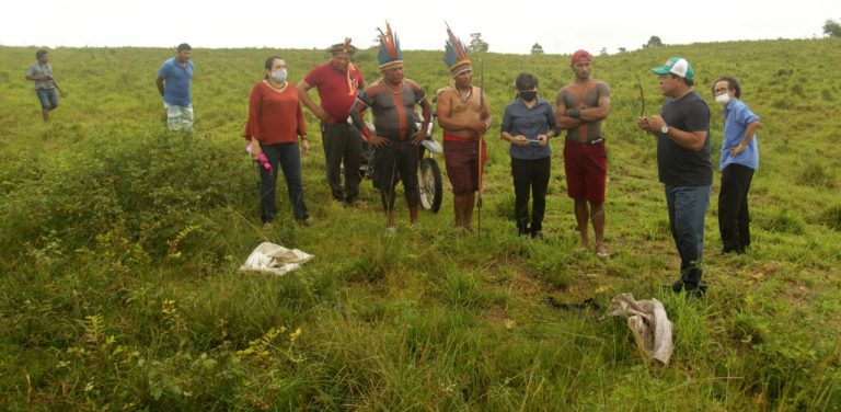 Diligência realizada no dia 16 de fevereiro foi até o local do assassinato de Isac Tembé. Foto: Raimundo Paccó