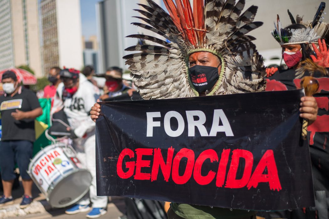 Povos Indígenas participam de movimento contra governo Bolsonaro no sábado, 19 de junho de 2021. Tiago Miotto/Cimi