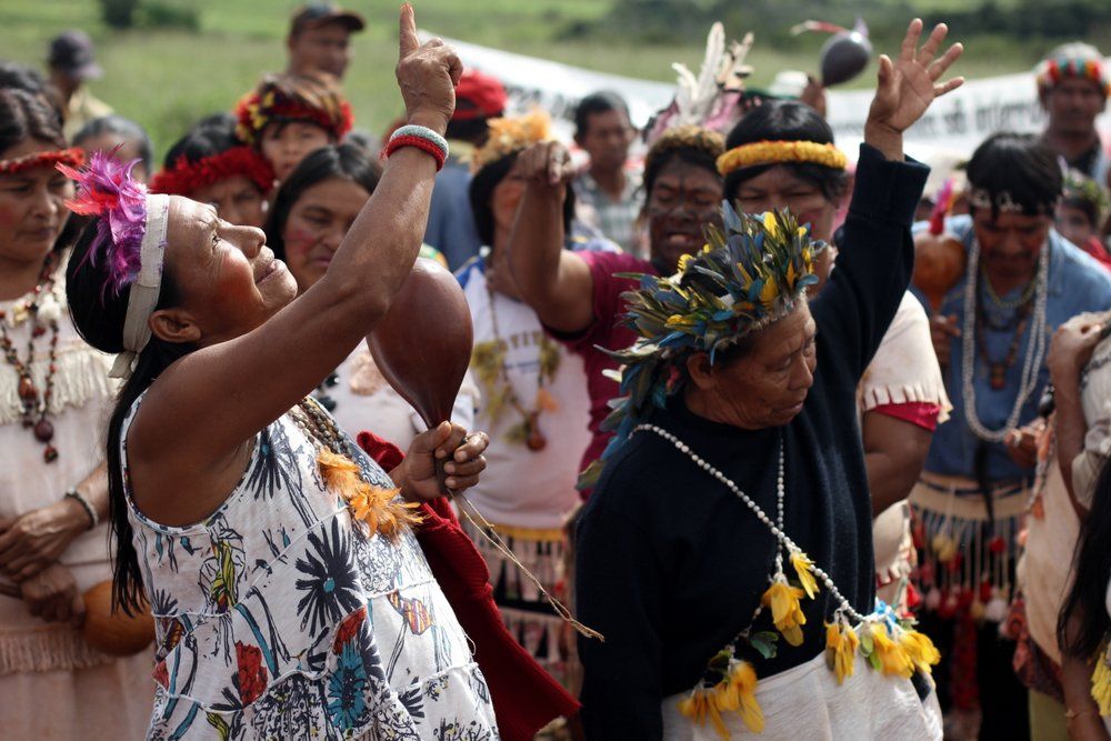 Mulheres Guarani e Kaiowá durante Aty Guasu. Crédito: Ruy Sposati/Cimi