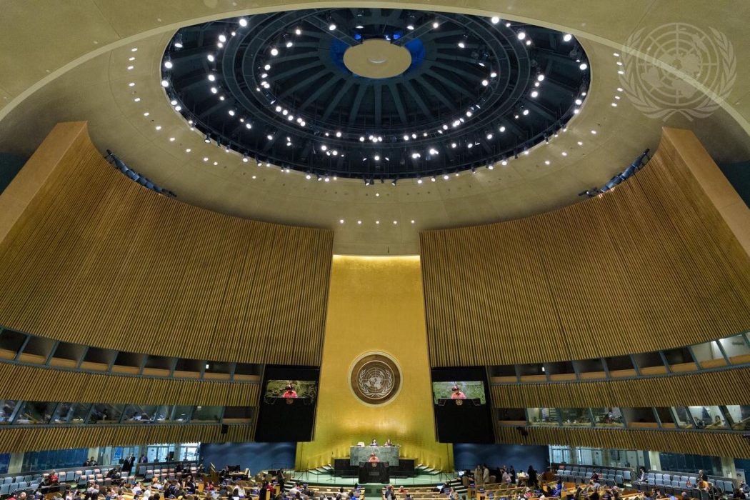 Uma visão ampla do Salão da Assembleia Geral . Foto: Manuel Elías/ONU