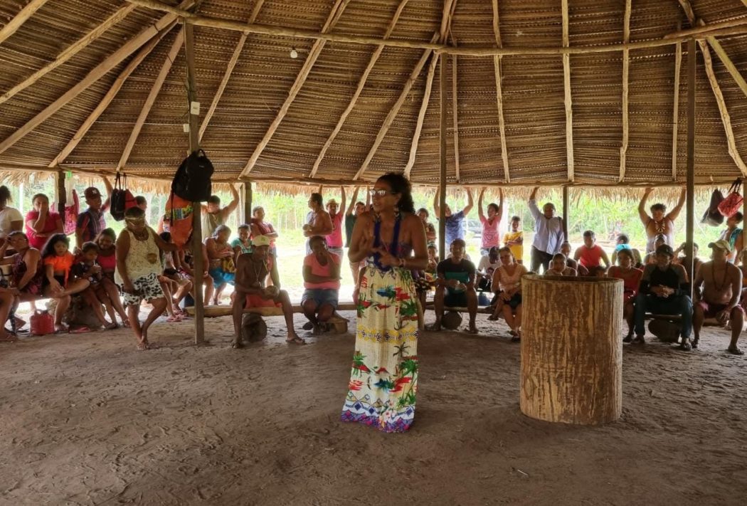 A Assembleia Geral do povo Akroá Gamella do Maranhão foi realizada na aldeia Cajueiro Piraí, na TI Taquaritiua, em setembro de 2022. Foto: Fábio Costa/Cimi Regional Maranhão