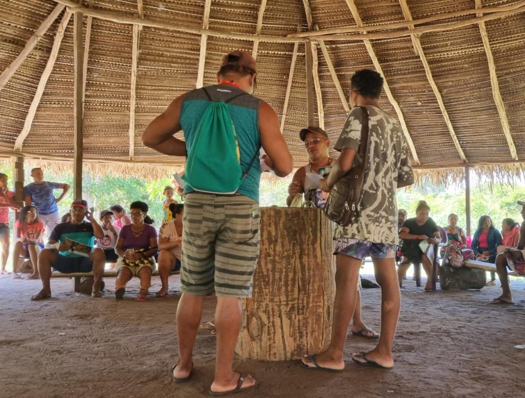 A Assembleia Geral do povo Akroá Gamella do Maranhão foi realizada na aldeia Cajueiro Piraí, na TI Taquaritiua, em setembro de 2022. Foto: Fábio Costa/Cimi Regional Maranhão