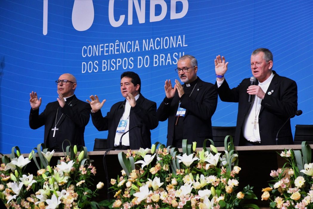 Nova presidência da CNBB foi empossada ao final da 60ª Assembleia Geral. Foto: Victória Holzbach/CNBB Sul 3