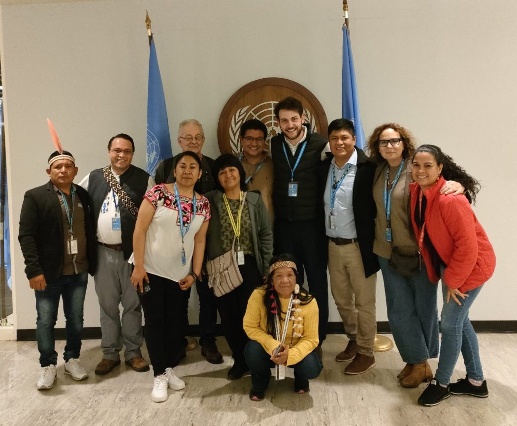 Delegação no UNPFII. Foto: Rede Eclesial Pan-Amazônica (REPAM)