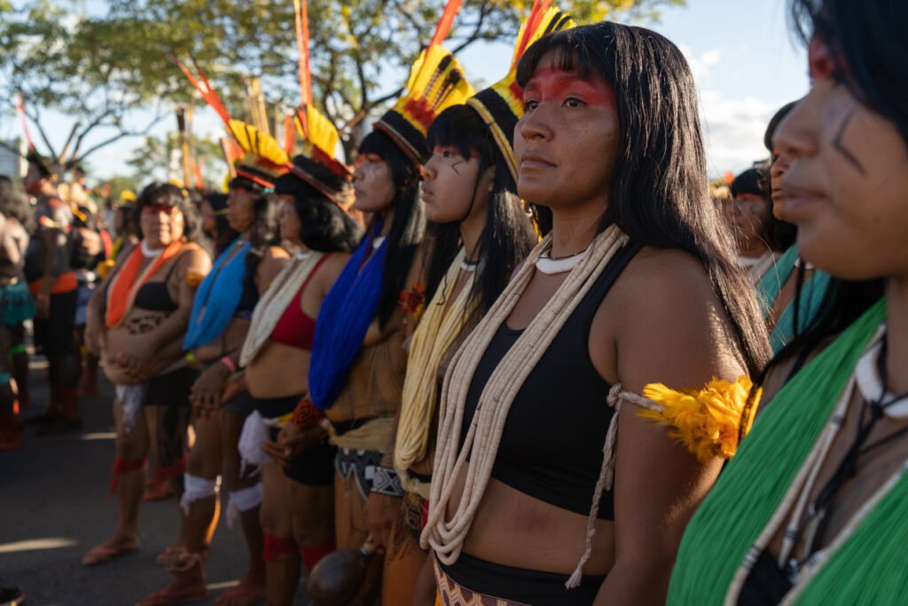 Indígenas participaram do Acampamento Terra Livre 2023. Foto: Maiara Dourado/Cimi