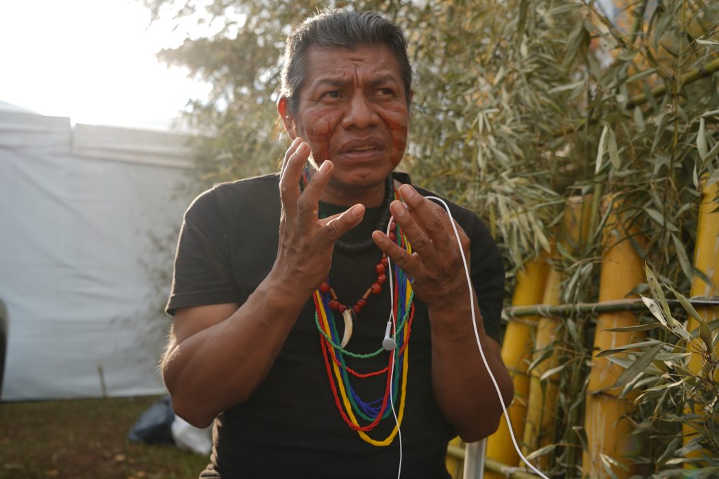 Daniel Kaiowá é professor, liderança indígena e um dos sobreviventes do massacre de Guapoy. Foto: Maiara Dourado/Cimi.