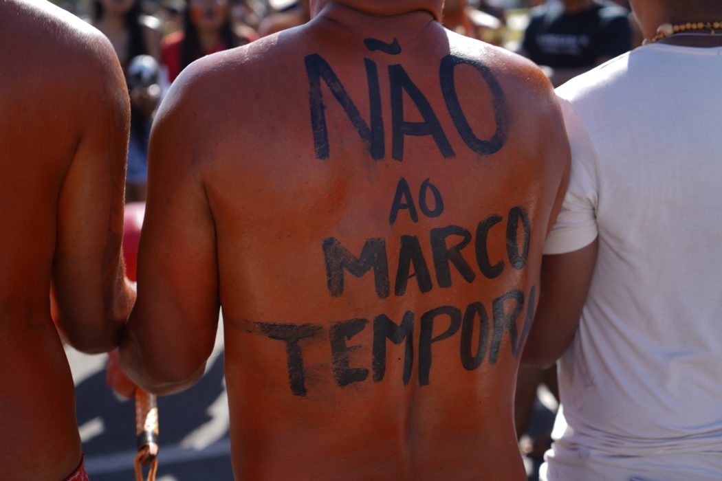 Marcha realizada no dia do julgamento do marco temporal no STF. Foto: Maiara Dourado/Cimi