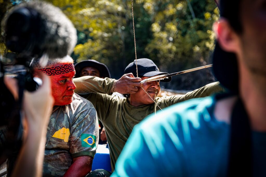 Guardiões da floresta em monitoramento de território indígena Araribóia. Foto: Edivan Guajajara