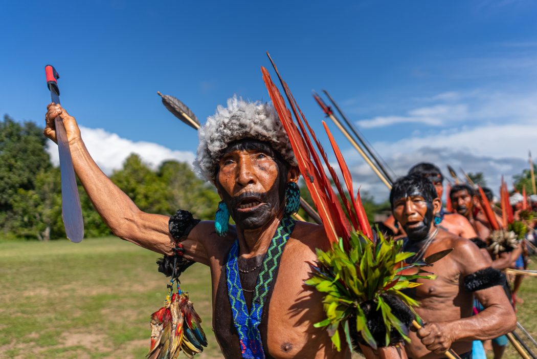 Ancião Yanomami, durante o IV Fórum de Lideranças Yanomami e Ye´kuana. Foto: Evilene Paixão / Hutukara 