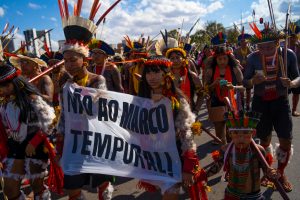 Povos indígenas se mobilizam em Brasília para acompanhar julgamento do STF sobre demarcações, retomado nesta quarta (30)