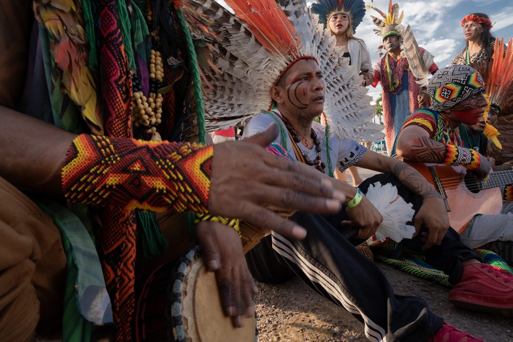 Povo Huni Kui, do Acre, também comemorou resultado parcial favorável aos povos indígenas no dia 31 de agosto, no STF. Foto: Marina Oliveira/Cimi