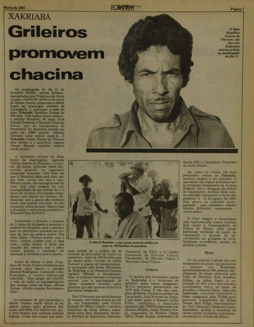 Jornal Porantim, março de 1987