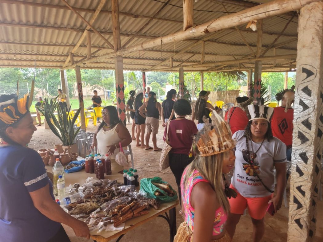 Mais de 50 mulheres de sete povos indígenas participaram do encontro na aldeia Capão do Zezinho, território do povo Kaxixó, em Martinho Campos (MG). Foto: Coletivo de Mulheres do Cimi regional Leste
