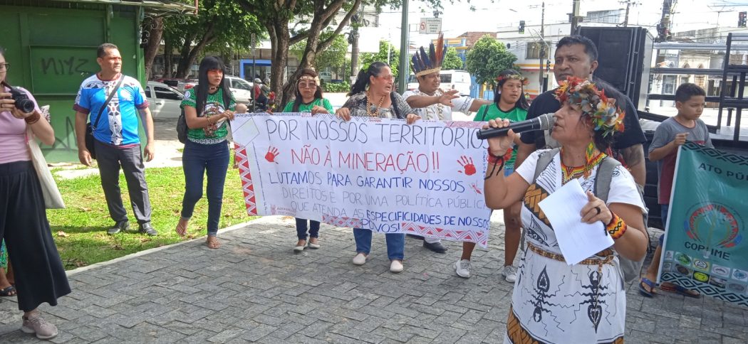 Ato público em Defesa da Amazônia, Manaus (AM), 19 de abril de 2024. Foto: Lígia Apel/Cimi Regional Norte 1