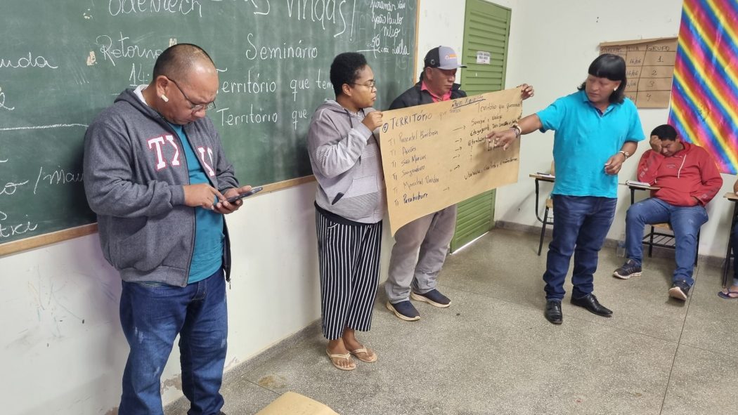 Durante o Encontro de Lideranças foi elaborado um documento final com alinhamentos e deliberações. Foto: Cimi Regional Mato Grosso