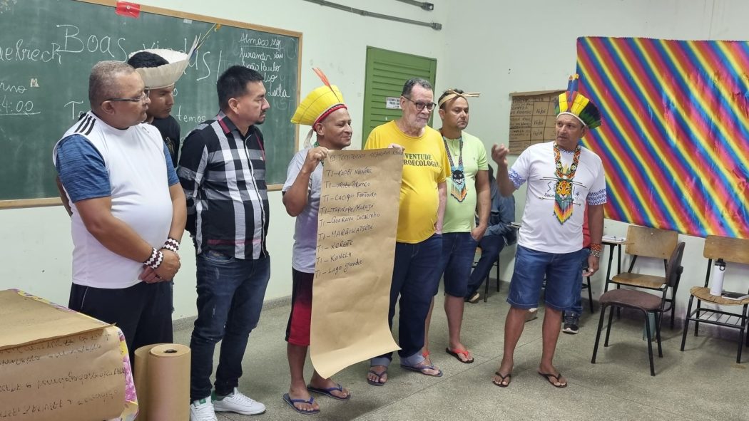 O encontro chamou atenção também para a “realidade em que vivem cerca de 150 indígenas do povo Wassu, vindos do estado de Alagoas, e que hoje residem na cidade de Primavera do Leste (MT). Foto: Cimi Regional Mato Grosso