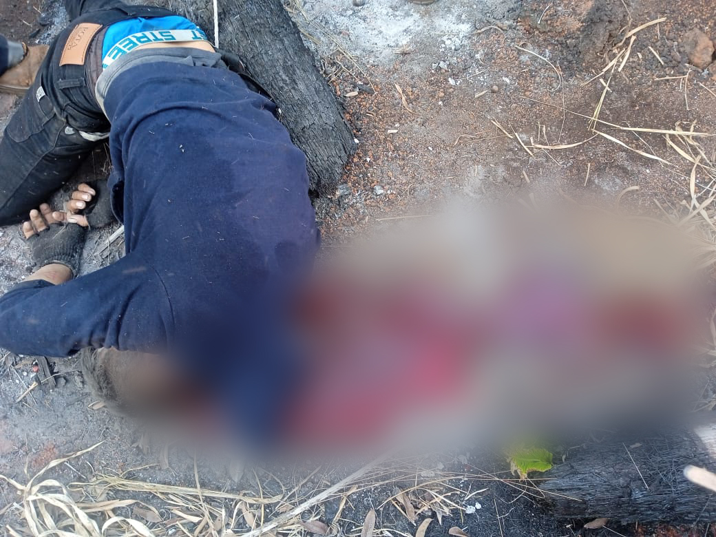 Indígena Guarani Kaiowá morto na TI Nhanderu Marangatu em ação policial realizada na manhã desta quarta-feira (18). Foto: povo Guarani Kaiowá