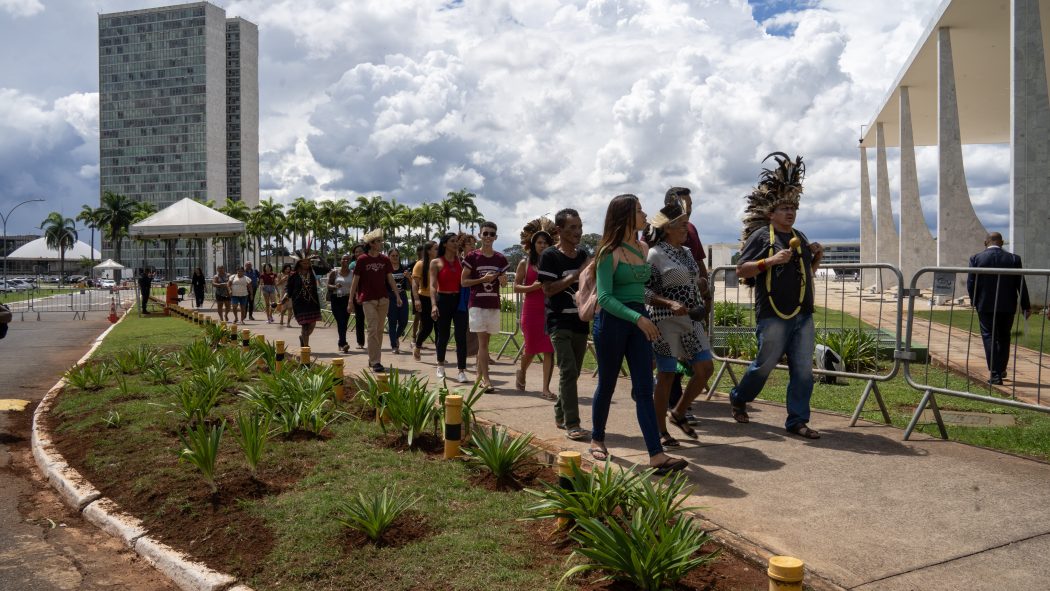 Os indígenas também solicitam a revogação da Lei 14.701 e denunciam a Câmara de Conciliação criada pelo ministro Gilmar Mendes sobre o tema no STF. Foto: Adi Spezia | Cimi 