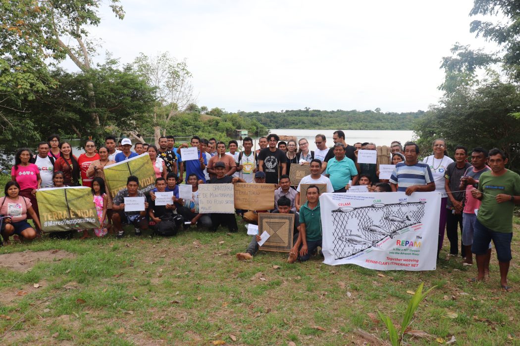 Nos dias 6 e 7 de agosto de 2025, a Caravana de Direitos Humanos visitou a Terra Indígena Andirá-Marau, do povo Sateré Mawé. Foto: Acervo Paam/Jesuítas Brasil