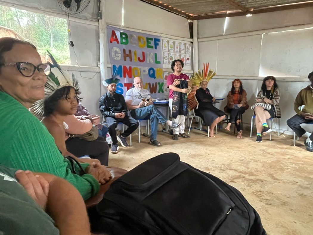 Seis anos após rompimento da barragem em Brumadinho, povos indígenas e quilombolas participaram de encontro formativo na Aldeia Nâo Xohâ – Sucupira, em São Joaquim de Bicas (MG). Foto: Rory Wesley/Cimi Regional Leste