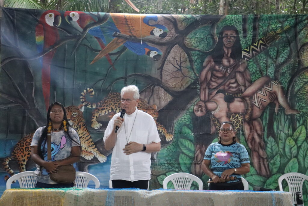 O Jubileu do Povos Originários reuniu lideranças e entidades indígenas no Parque do Mindú, espaço simbólico de biodiversidade e ancestralidade. Foto: Emmanuel Grieco | CNBB Regional Norte 1