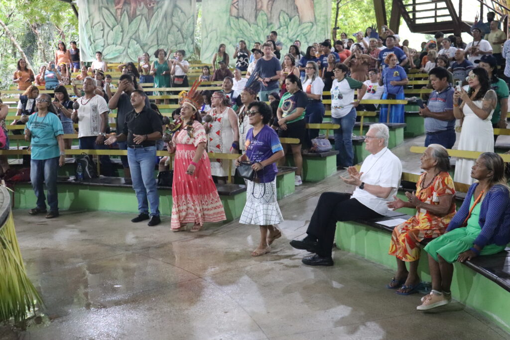 O Jubileu do Povos Originários reuniu lideranças e entidades indígenas no Parque do Mindú, espaço simbólico de biodiversidade e ancestralidade. Foto: Emmanuel Grieco | CNBB Regional Norte 1