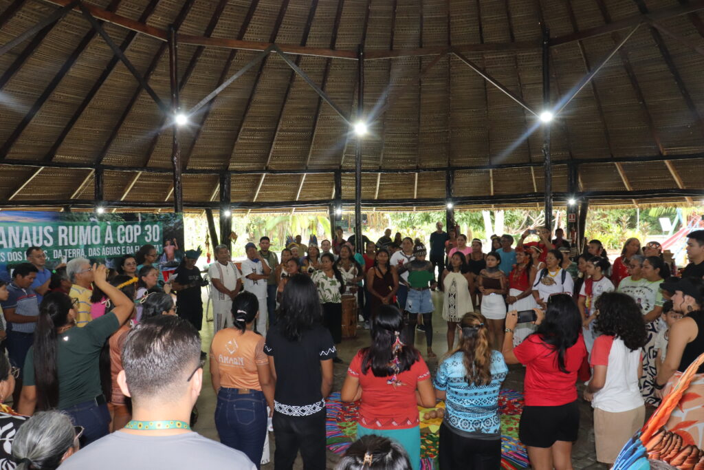O Jubileu do Povos Originários reuniu lideranças e entidades indígenas no Parque do Mindú, espaço simbólico de biodiversidade e ancestralidade. Foto: Emmanuel Grieco | CNBB Regional Norte 1 