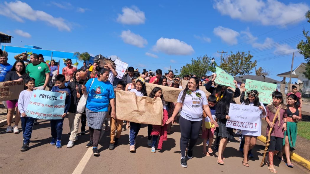O caso aconteceu no dia 10/10, durante uma atividade organizada pela prefeitura. Foto: Terra Indígena Mato Castelhano (RS)