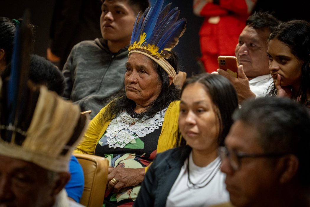 Indígenas do Mato Grosso durante sessão plenário no STF, em Brasília. Foto: Hellen Loures | Cimi 