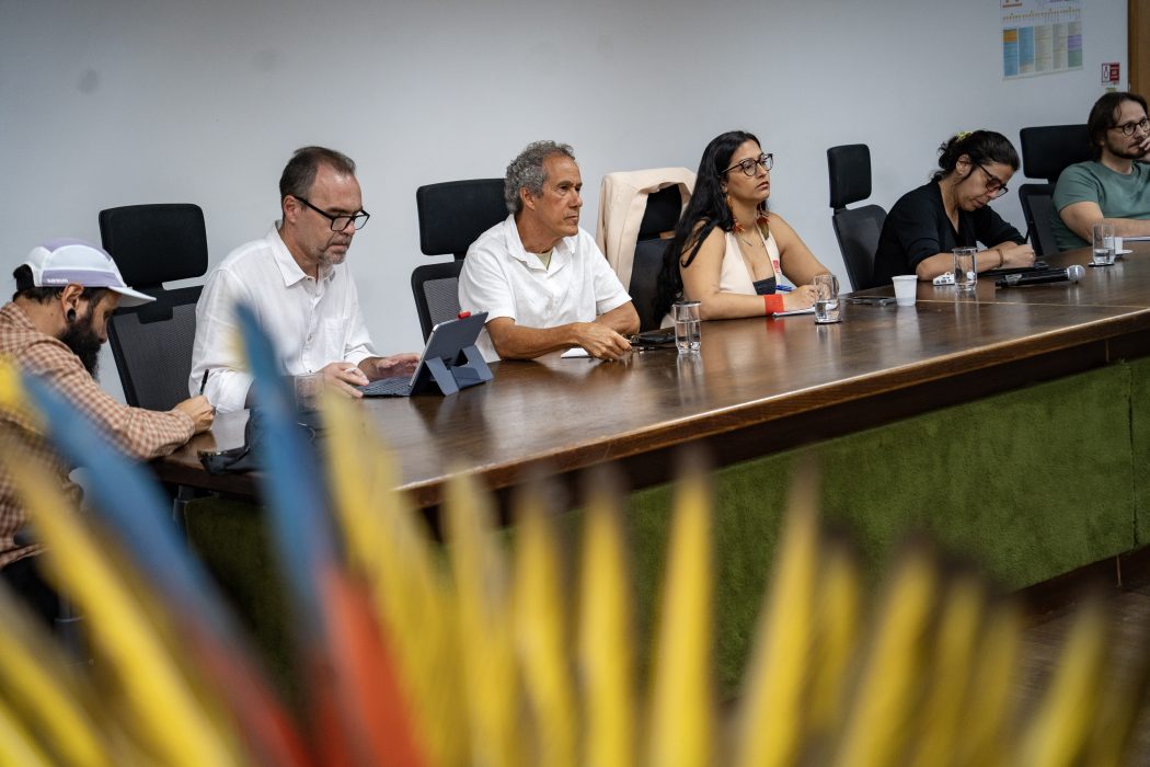 Indígenas de Goiás e Tocantins cobram demarcação de terras e denunciam violência e precariedade educacional em Brasília. Foto: Adi Spezia / Cimi